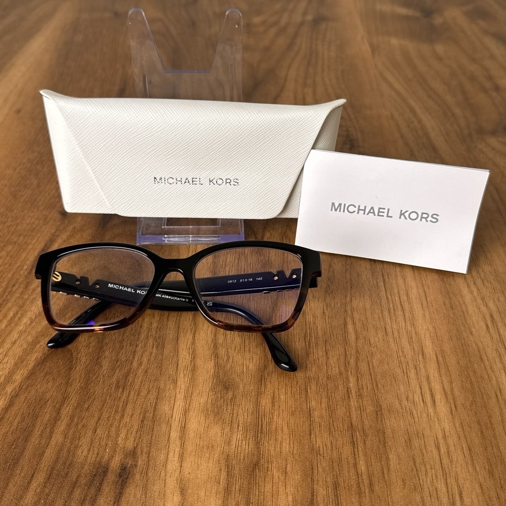 Michael Kors MK4094U Karlie I Eyeglasses Black Tortoise Gold 3912 51-16-140 - Picture 2 of 11